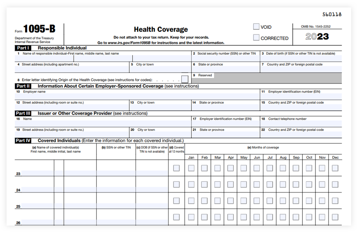 IRS Form 1095-B